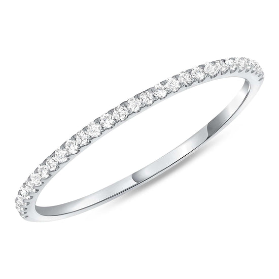 Thin 1.3mm Stackable Diamond Band - Happy Jewelers Fine Jewelry Lifetime Warranty