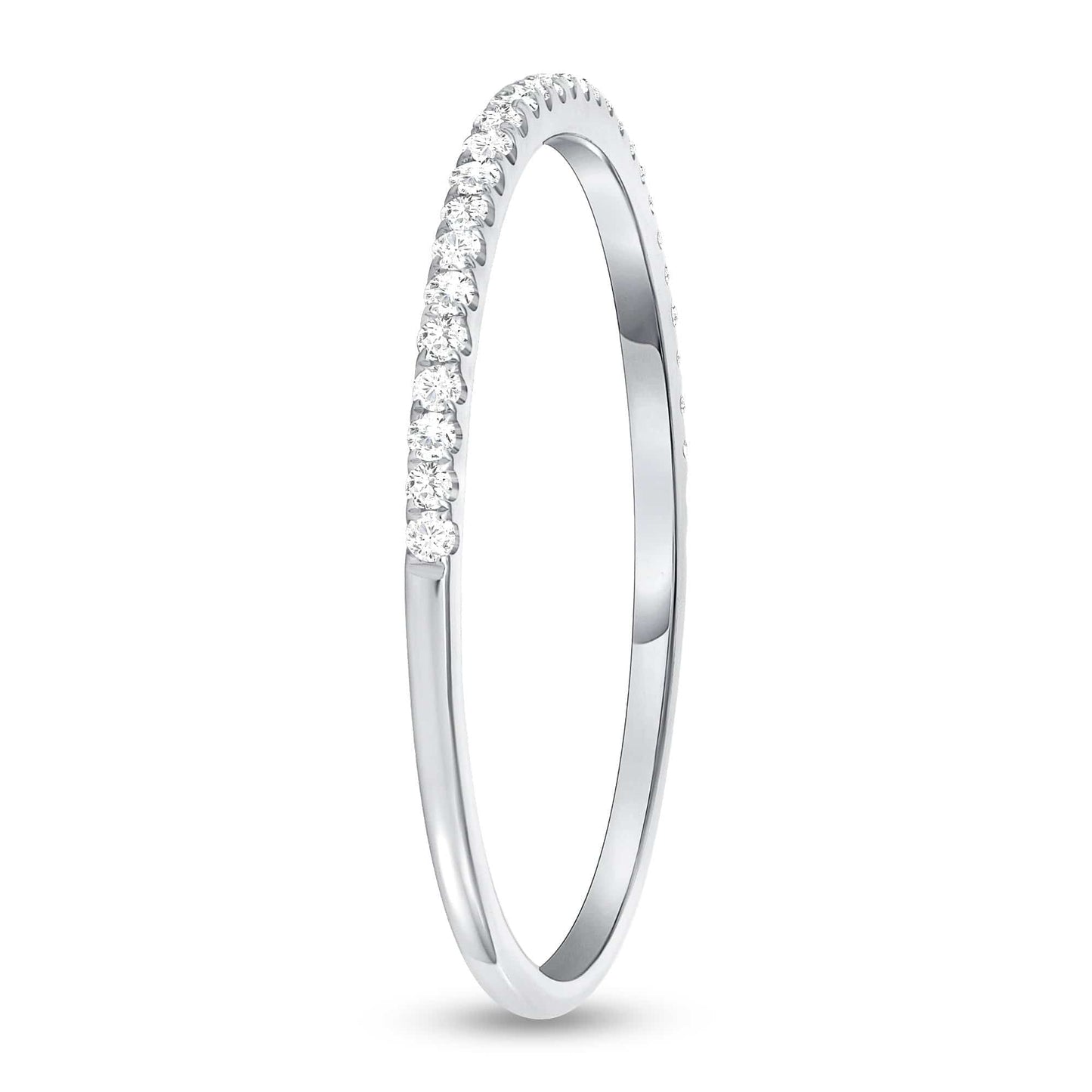 Thin 1.3mm Stackable Diamond Band - Happy Jewelers Fine Jewelry Lifetime Warranty