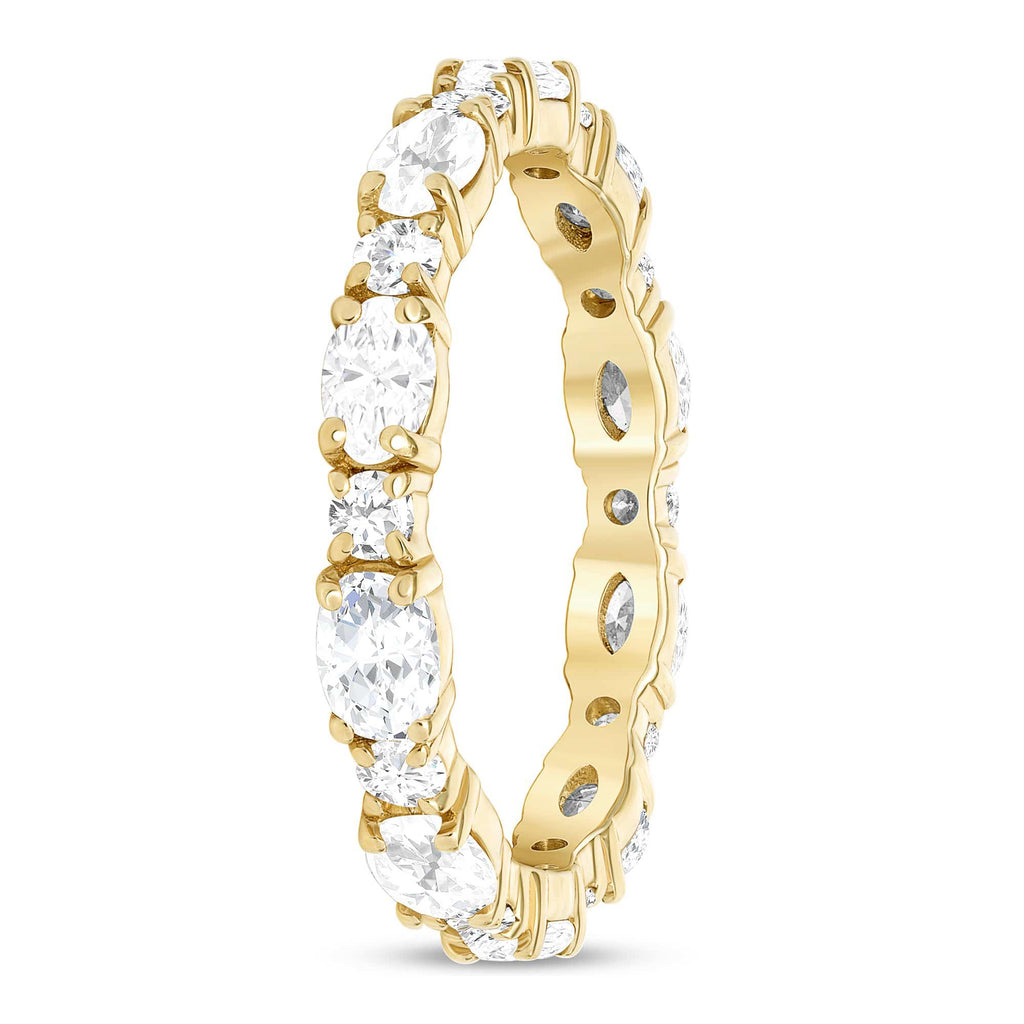Oval + Round Diamond Eternity Band – Happy Jewelers