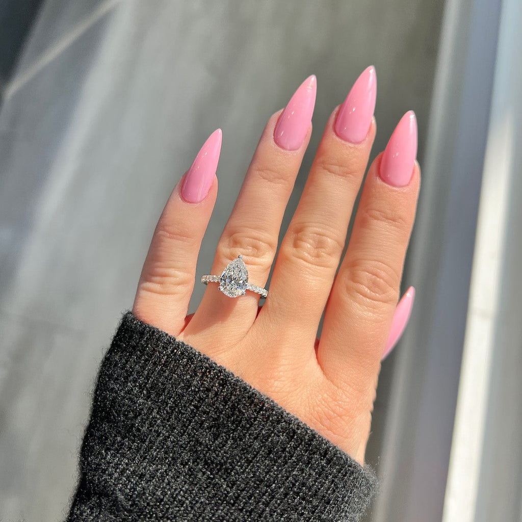 Engagement Ring Wednesday | 2.03 Pear Shape Lab Created Diamond - Happy Jewelers Fine Jewelry Lifetime Warranty