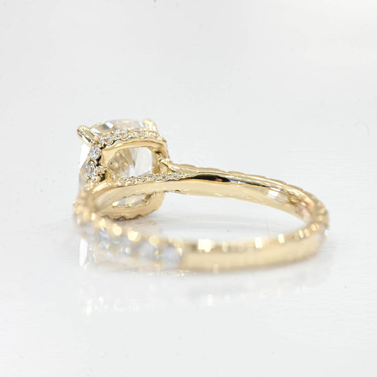 2.03 Carat Cushion Lab Created Diamond Engagement Ring with Hidden Halo - Happy Jewelers Fine Jewelry Lifetime Warranty