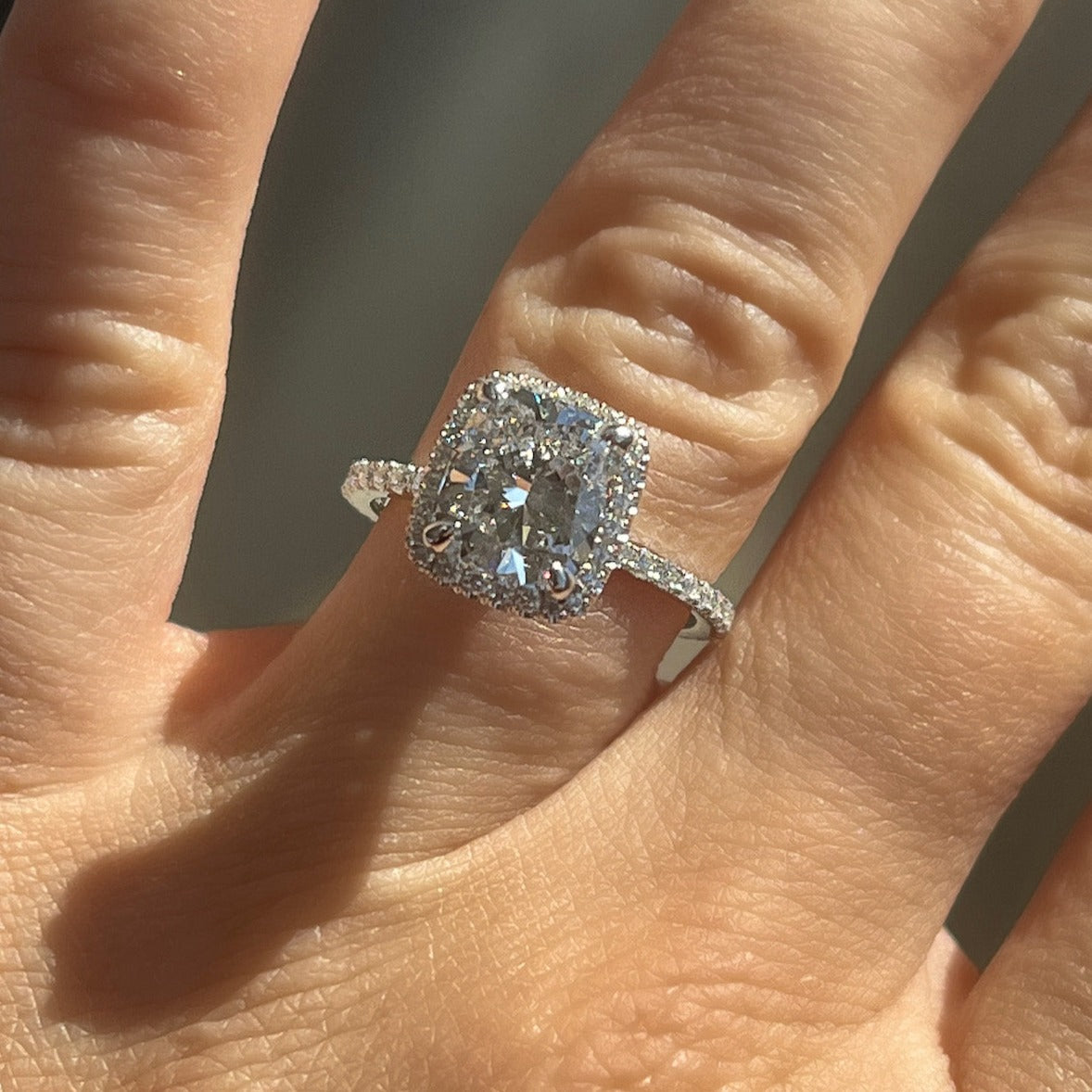 Engagement Ring Wednesday | 2.04 Cushion Cut Lab Created Diamond - Happy Jewelers Fine Jewelry Lifetime Warranty