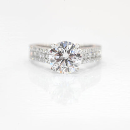 2.04 Carat Round Lab Created Diamond Engagement Ring - Happy Jewelers Fine Jewelry Lifetime Warranty