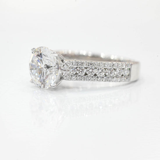 2.04 Carat Round Lab Created Diamond Engagement Ring - Happy Jewelers Fine Jewelry Lifetime Warranty