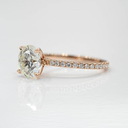 2.11 Carat Round Natural Diamond Engagement Ring - Happy Jewelers Fine Jewelry Lifetime Warranty