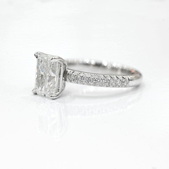 2.31 Carat Radiant Lab Grown Diamond Engagement Ring - Happy Jewelers Fine Jewelry Lifetime Warranty