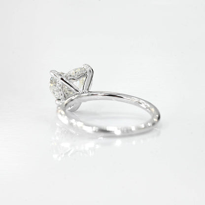 2.57 Carat Heart Lab Grown Diamond Engagement Ring with Hidden Halo - Happy Jewelers Fine Jewelry Lifetime Warranty