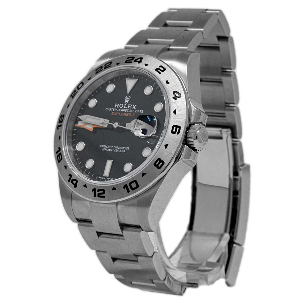 Load image into Gallery viewer, Rolex Men&amp;#39;s Explorer II Stainless Steel 42mm Black Stick &amp;amp; Dot Dial Watch Reference #: 216570 - Happy Jewelers Fine Jewelry Lifetime Warranty
