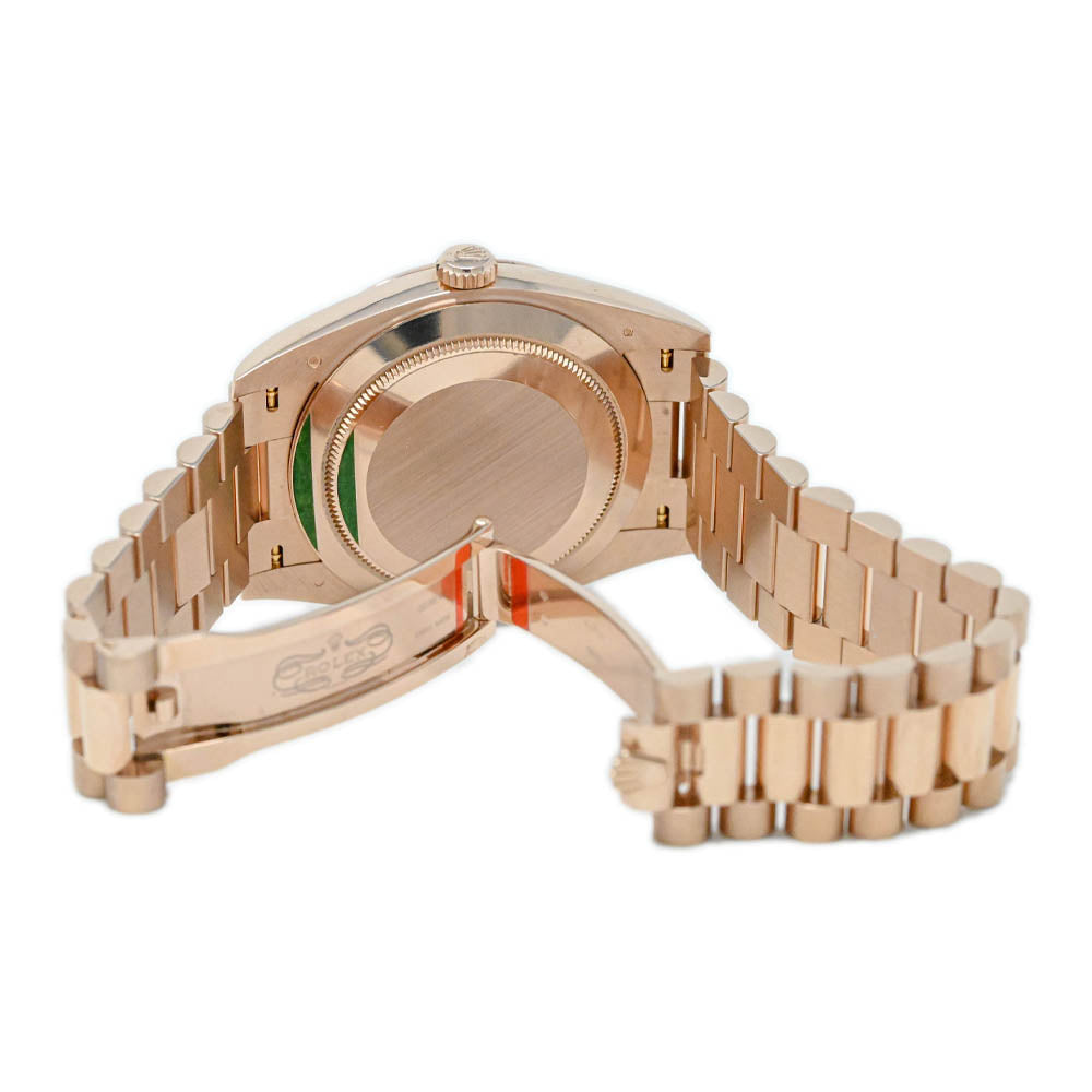 Rolex President Day-Date 40 18k Everose 40mm Chocolate Roman Dial Watch Reference# 228235 - Happy Jewelers Fine Jewelry Lifetime Warranty