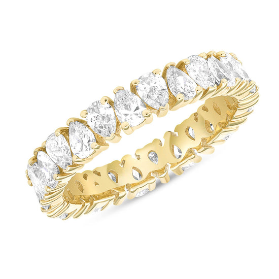 Opposite Pear-Shape Diamond Eternity Band - Happy Jewelers Fine Jewelry Lifetime Warranty