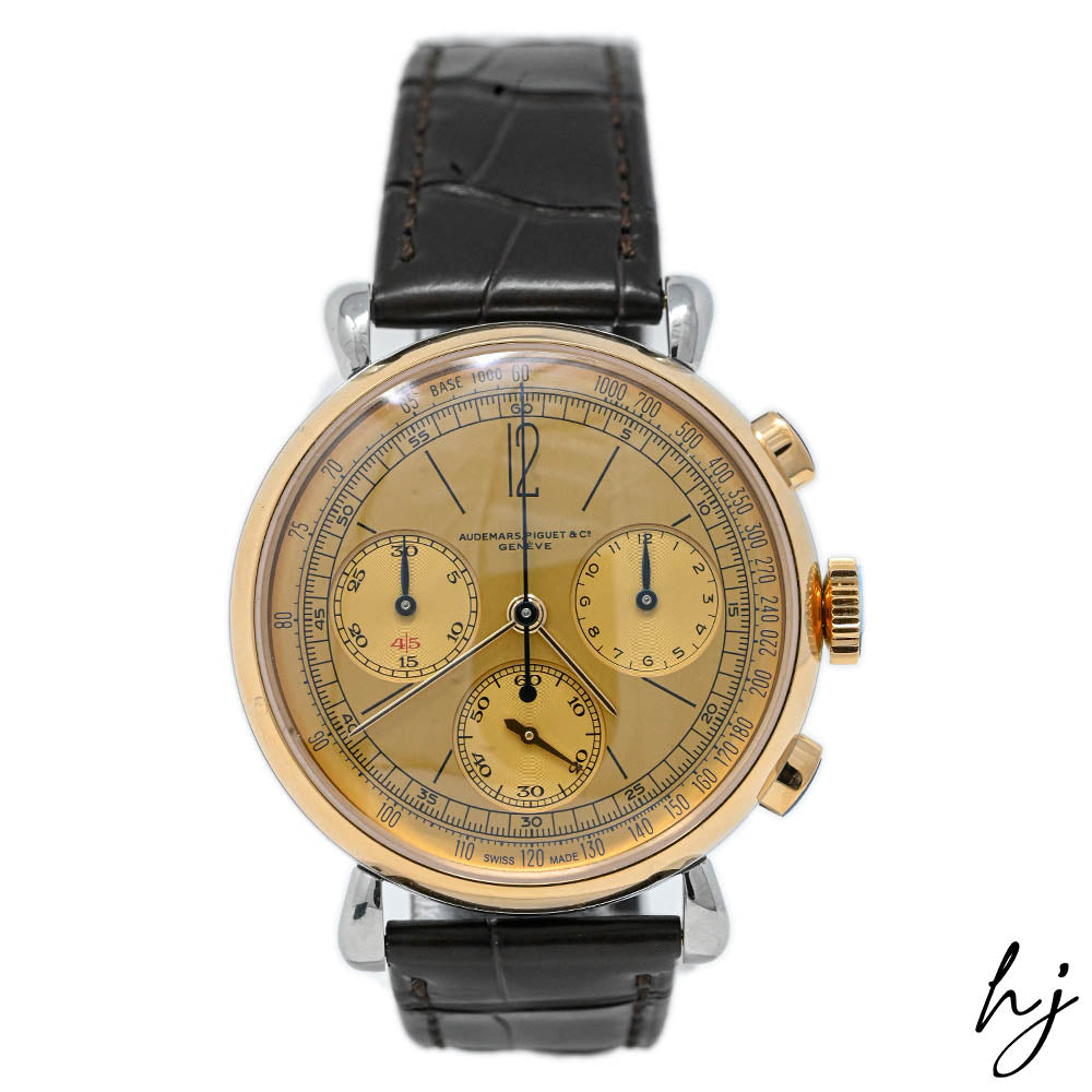 Audemars Piguet Men's [Re]master Stainless Steel 40mm Yellow Gold-Tone Dial Watch Ref# 26595SR.OO.A032VE.01 - Happy Jewelers Fine Jewelry Lifetime Warranty
