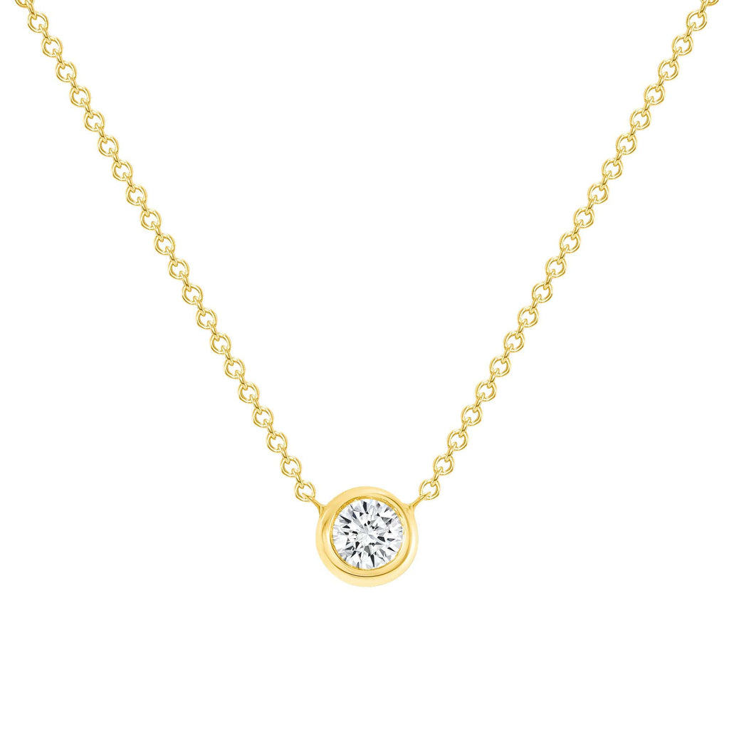 Diamond Bezel Solitaire Pendant - Happy Jewelers Fine Jewelry Lifetime Warranty