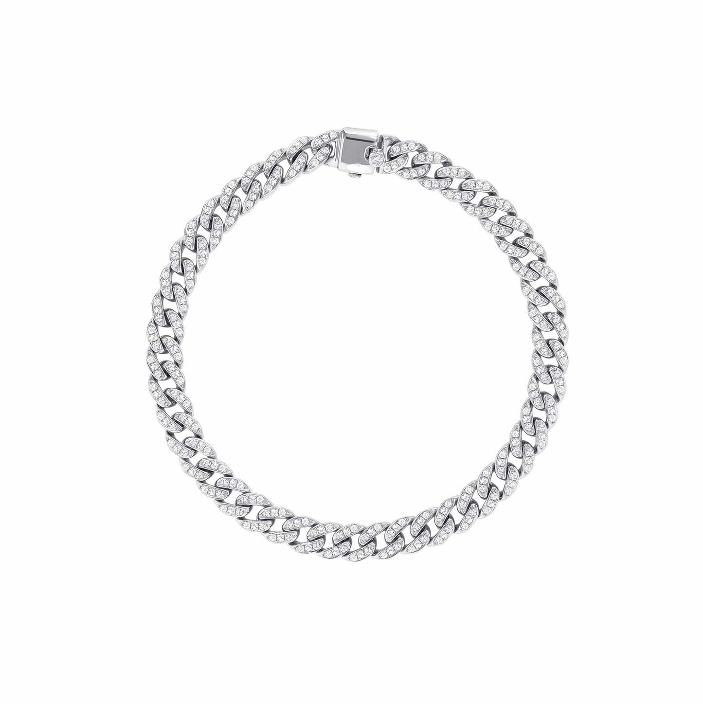 5.8mm Diamond Cuban Bracelet - Happy Jewelers Fine Jewelry Lifetime Warranty