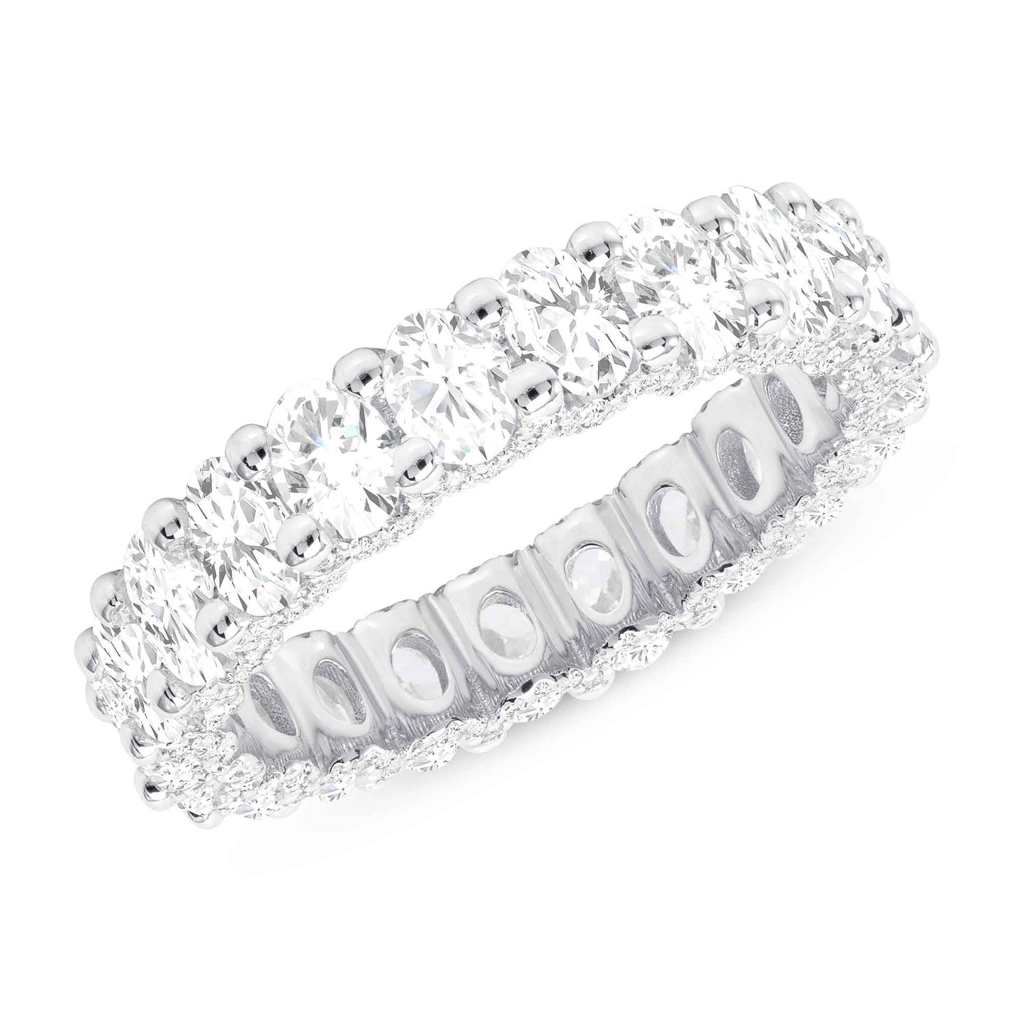 Oval Eternity Band - Diamond U-Shape Setting - Happy Jewelers Fine Jewelry Lifetime Warranty