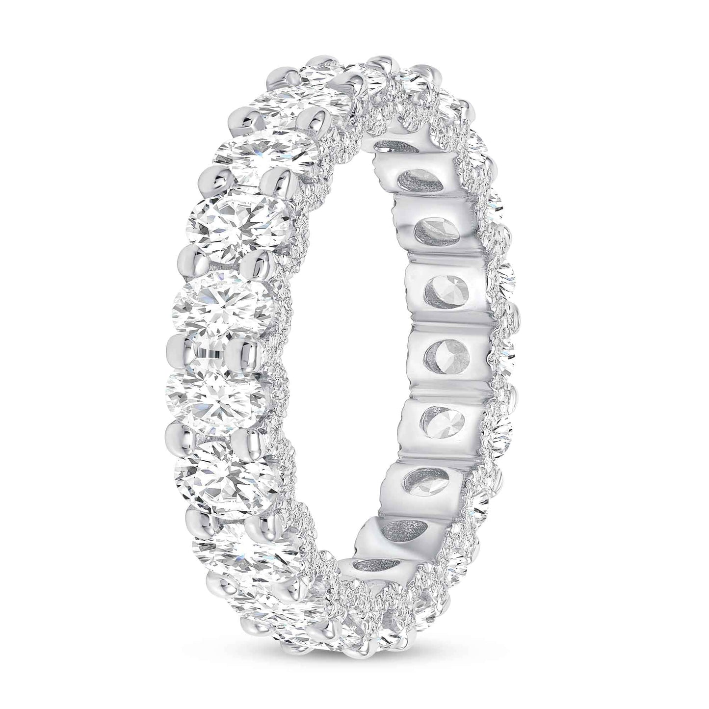 Oval Eternity Band - Diamond U-Shape Setting - Happy Jewelers Fine Jewelry Lifetime Warranty