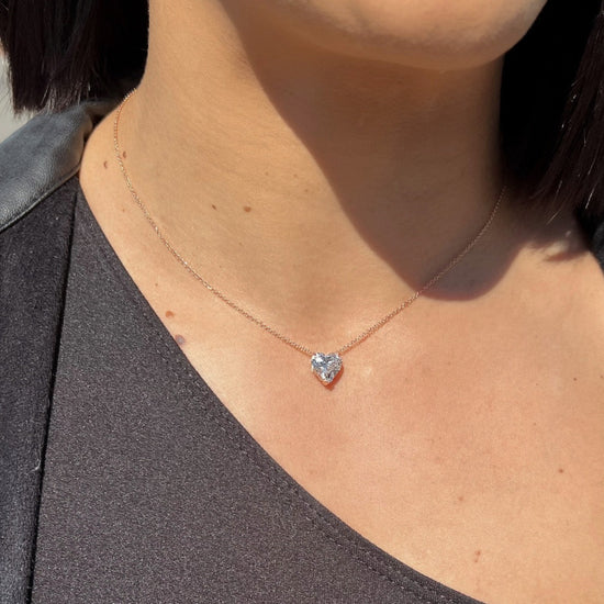 Lab Created Diamond Heart Pendant - Happy Jewelers Fine Jewelry Lifetime Warranty