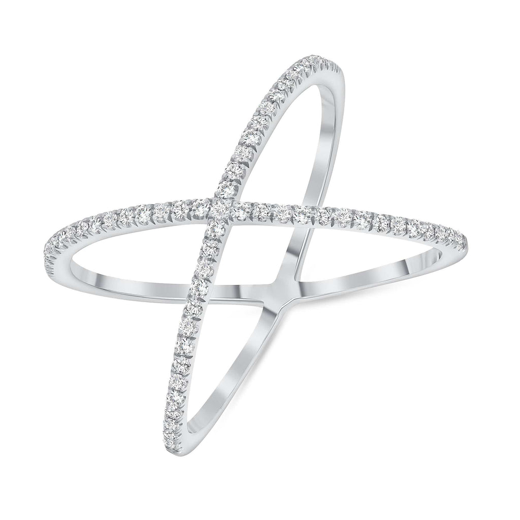Large X Diamond Ring - Happy Jewelers Fine Jewelry Lifetime Warranty