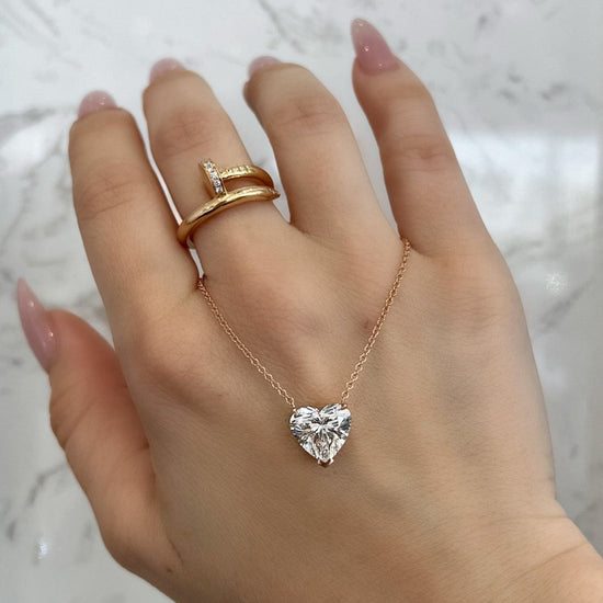 Lab Created Diamond Heart Pendant - Happy Jewelers Fine Jewelry Lifetime Warranty