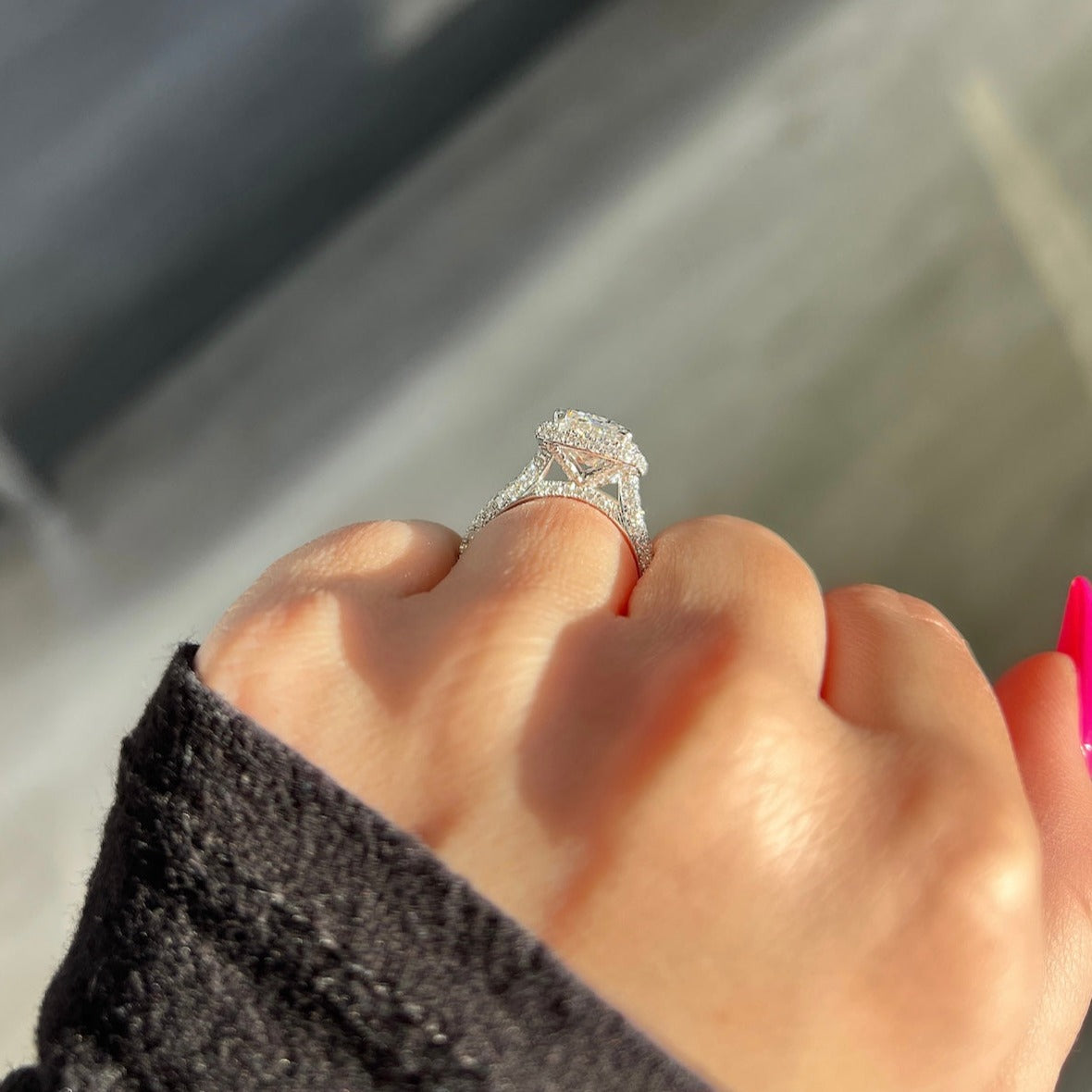 3.01 Emerald Cut Lab Created Diamond Engagement Ring - Happy Jewelers Fine Jewelry Lifetime Warranty