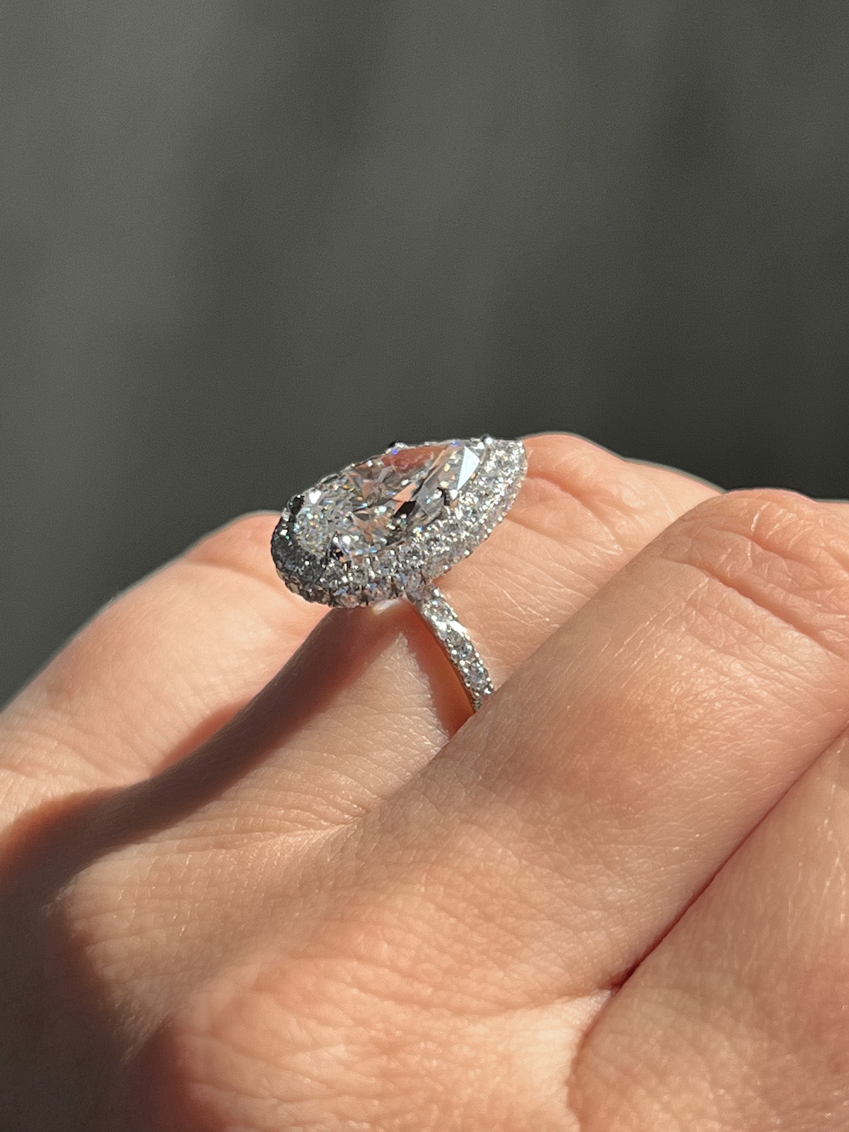 Engagement Ring Wednesday | 3.03 Pear Cut Lab Created Diamond Engagement Ring - Happy Jewelers Fine Jewelry Lifetime Warranty