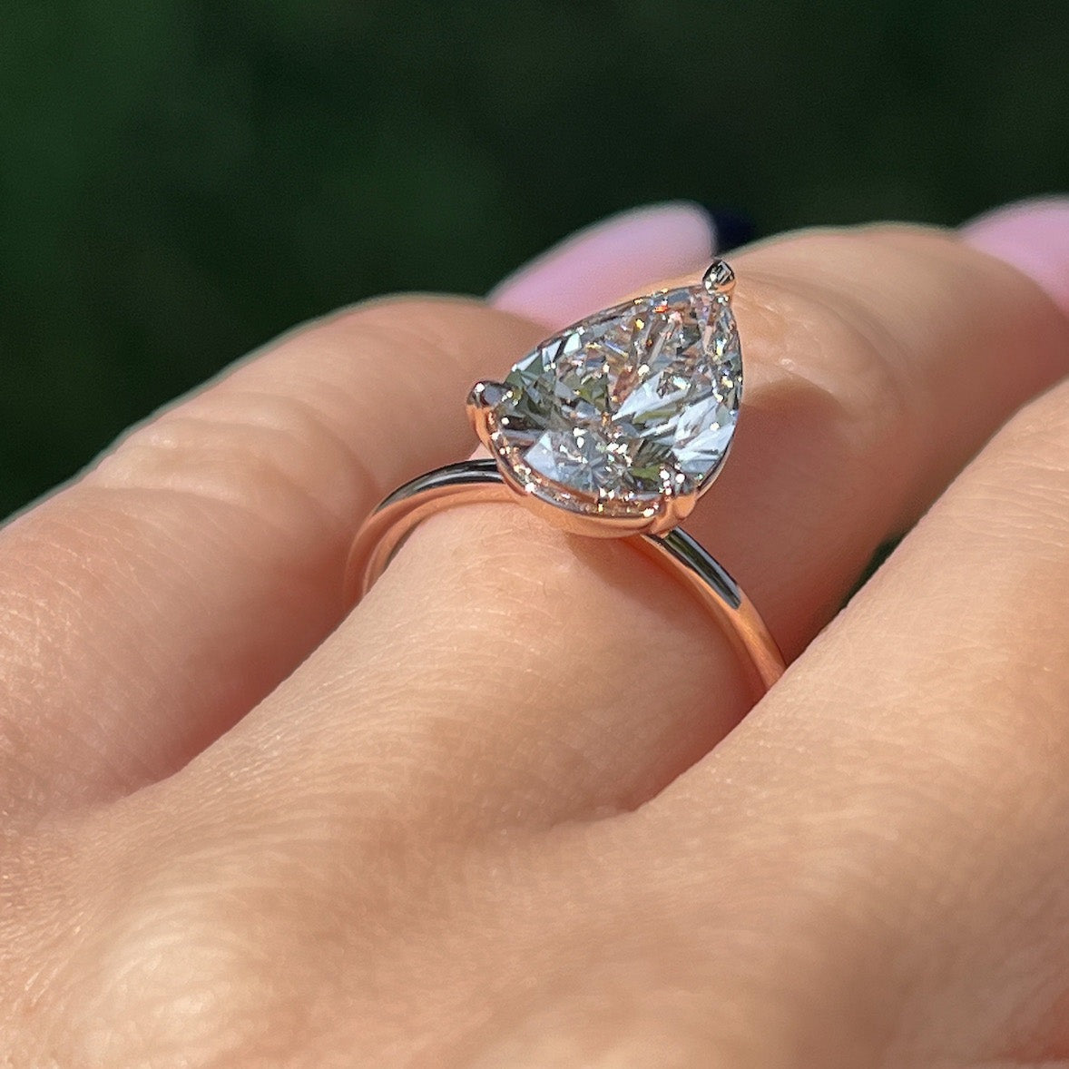 Engagement Ring Wednesday | 3.36 Pear Shape Lab Created Diamond - Happy Jewelers Fine Jewelry Lifetime Warranty