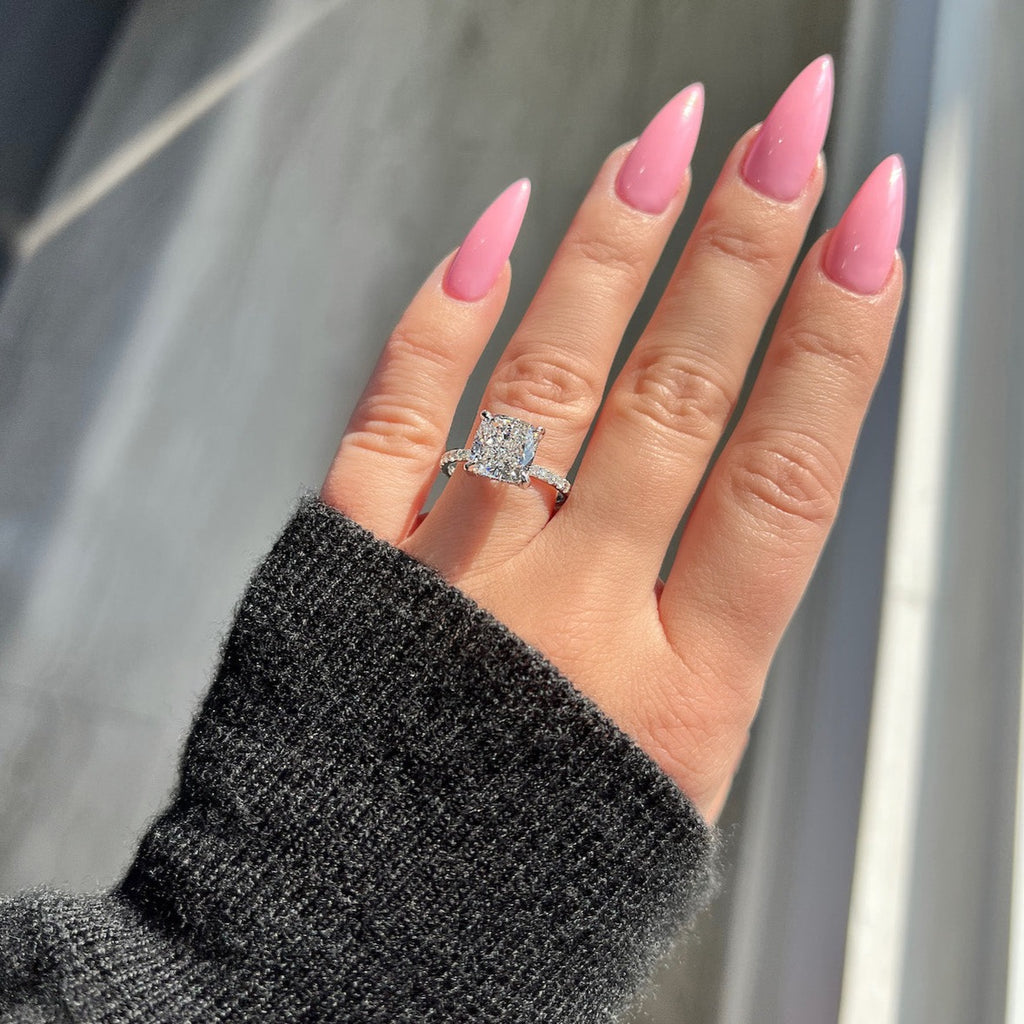Engagement Ring Wednesday | 3.54 Cushion Cut Lab Created Diamond - Happy Jewelers Fine Jewelry Lifetime Warranty
