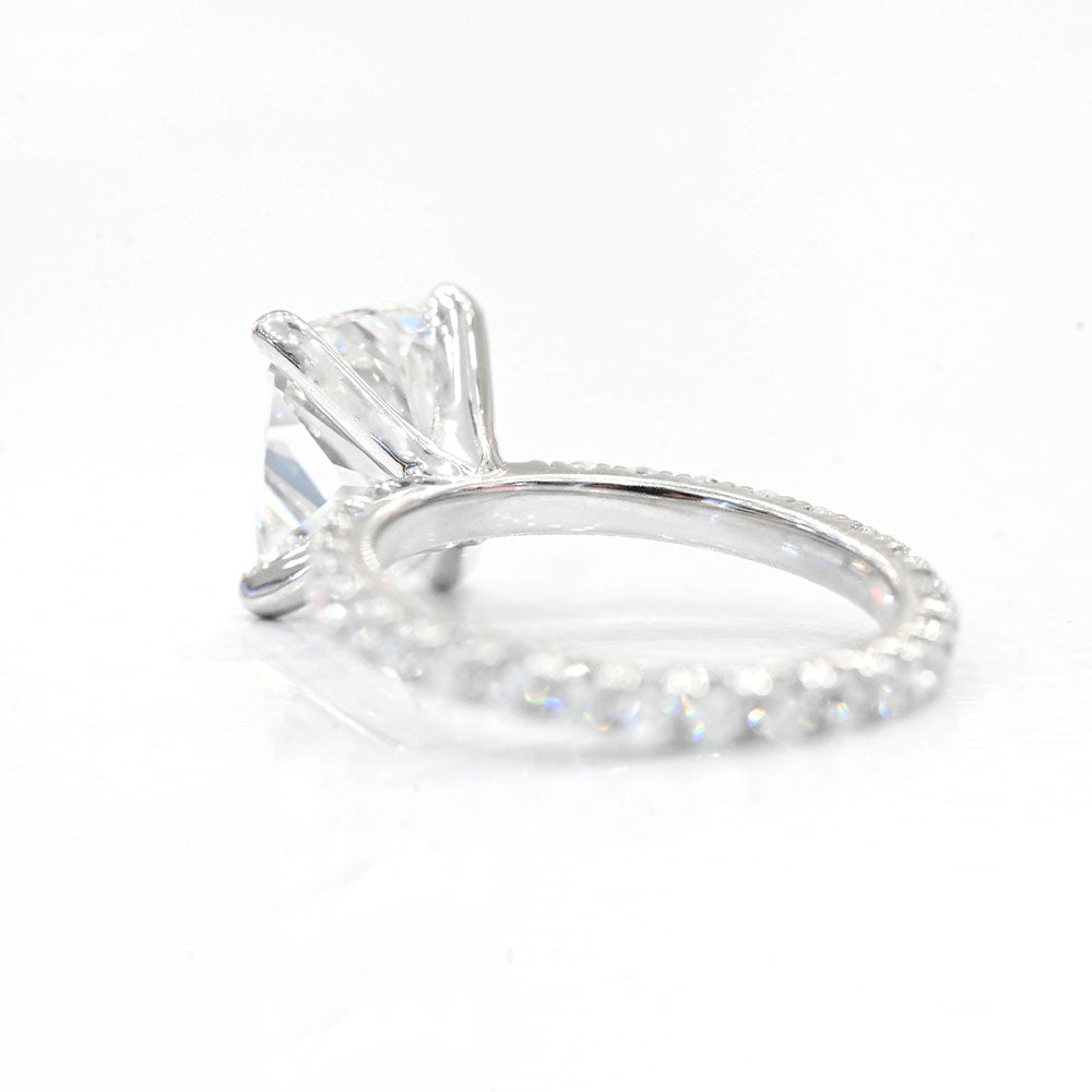 3.60 Carat Cushion Lab Grown Diamond Engagement Ring - Happy Jewelers Fine Jewelry Lifetime Warranty