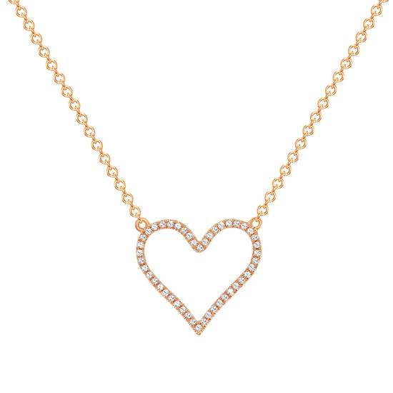 Open Heart Diamond Necklace - Happy Jewelers Fine Jewelry Lifetime Warranty