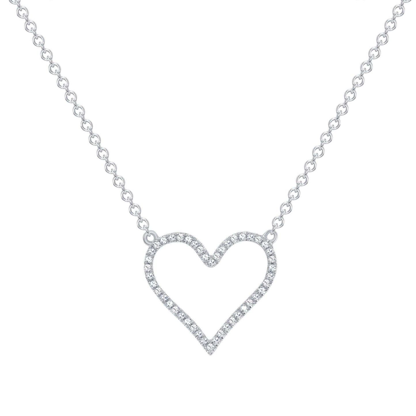 Load image into Gallery viewer, Open Heart Diamond Necklace - Happy Jewelers Fine Jewelry Lifetime Warranty
