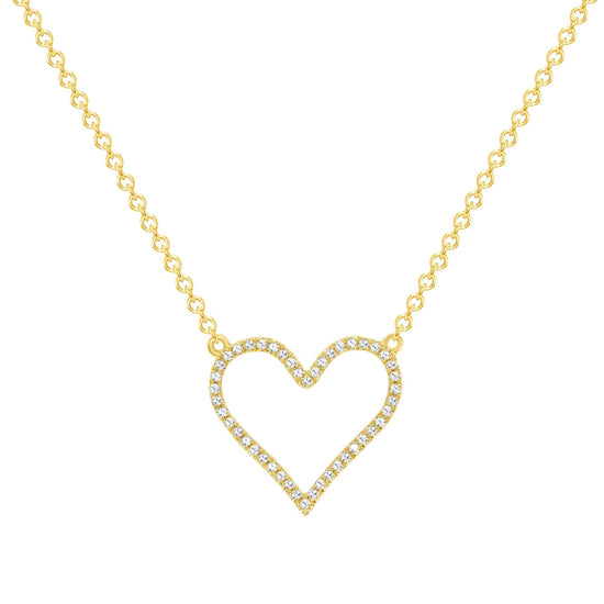Open Heart Diamond Necklace - Happy Jewelers Fine Jewelry Lifetime Warranty
