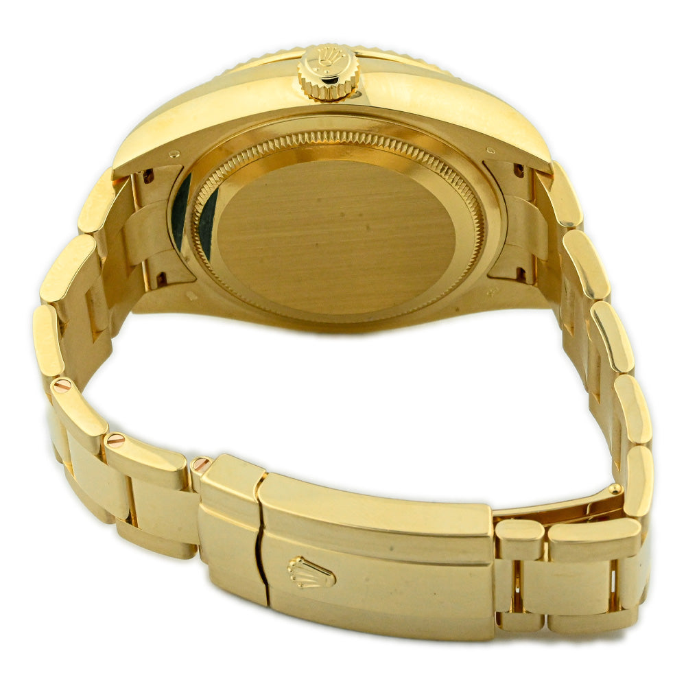 Rolex Mens Sky-Dweller 18K Yellow Gold 42mm White Stick Watch Reference #: 326938 - Happy Jewelers Fine Jewelry Lifetime Warranty