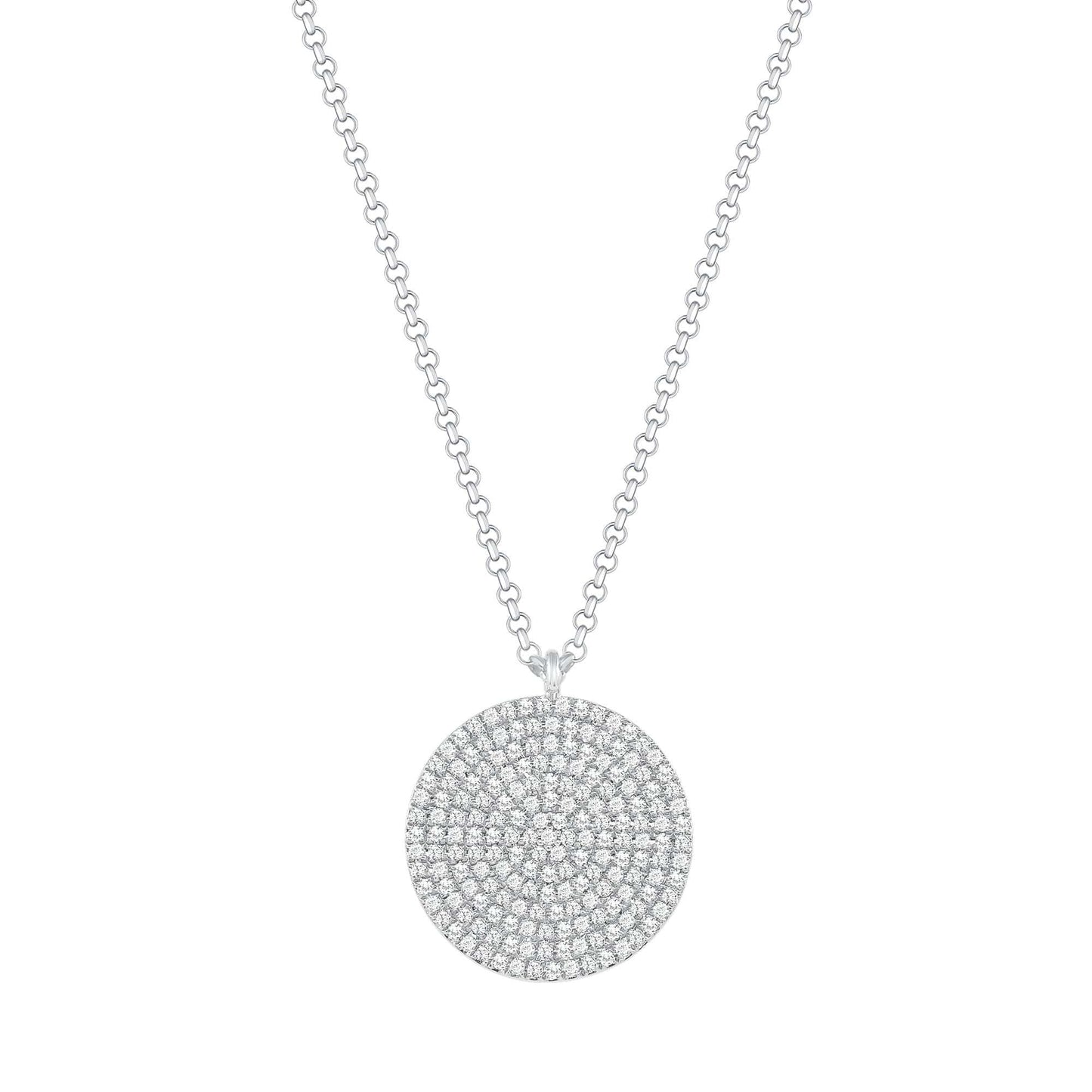Pavé Diamond Coin Pendant - Happy Jewelers Fine Jewelry Lifetime Warranty