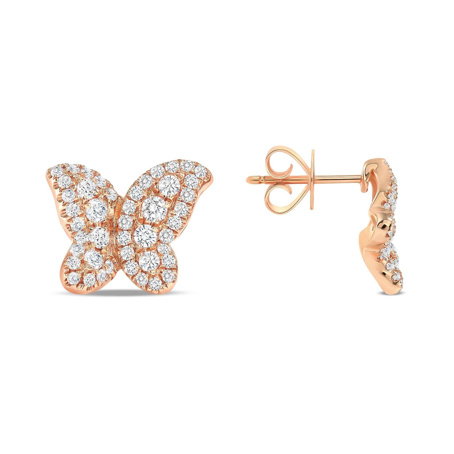 Load image into Gallery viewer, Diamond Butterfly Studs - Happy Jewelers Fine Jewelry Lifetime Warranty
