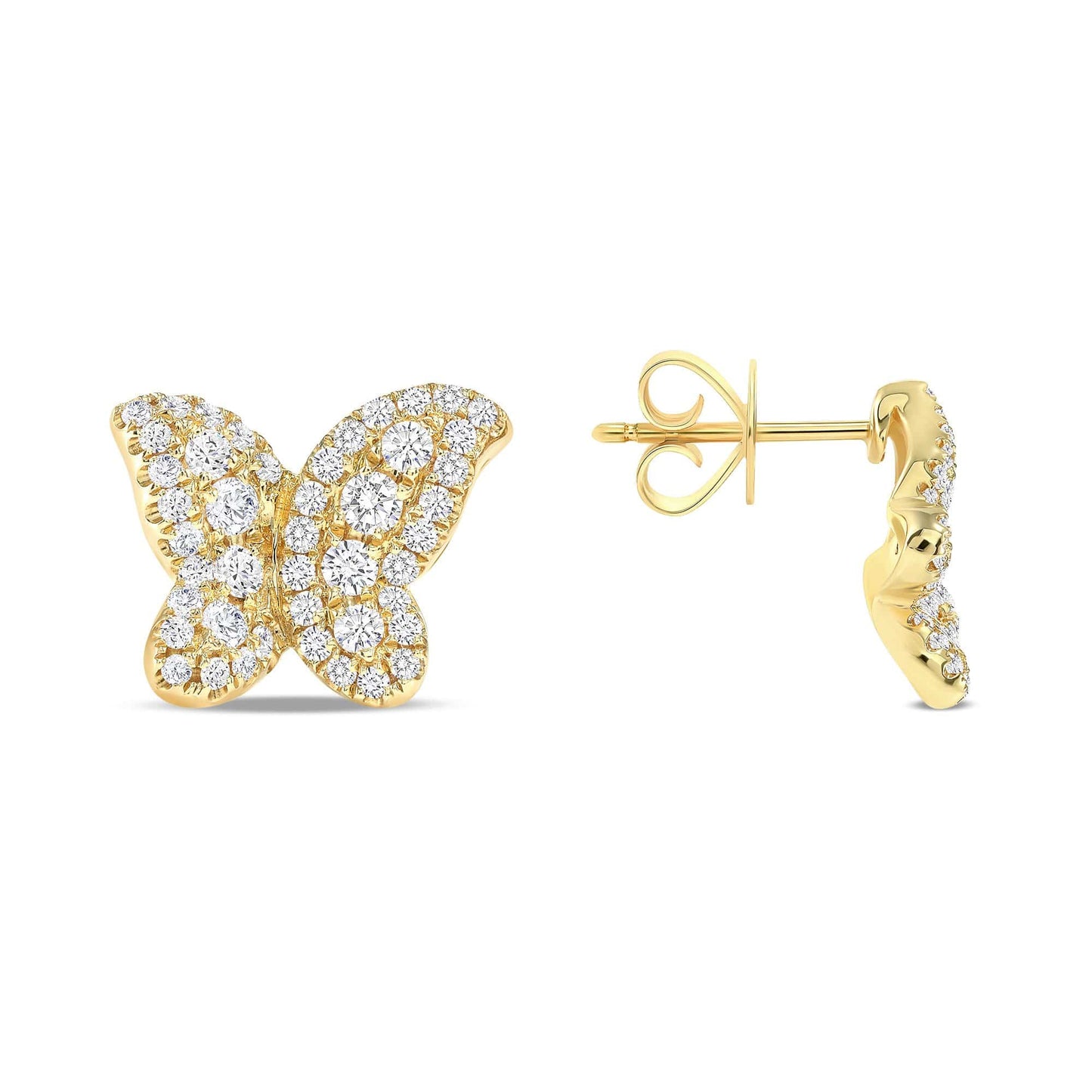 Load image into Gallery viewer, Diamond Butterfly Studs - Happy Jewelers Fine Jewelry Lifetime Warranty
