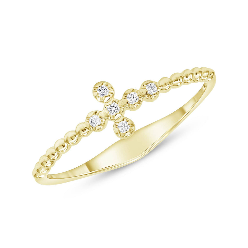 Mini Bubble Cross Ring - Happy Jewelers Fine Jewelry Lifetime Warranty