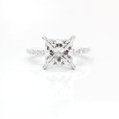 4.08 Carat Princess Lab Grown Diamond Engagement Ring - Happy Jewelers Fine Jewelry Lifetime Warranty