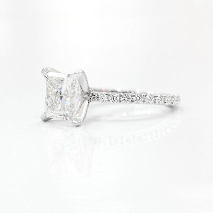 4.08 Carat Princess Lab Grown Diamond Engagement Ring - Happy Jewelers Fine Jewelry Lifetime Warranty