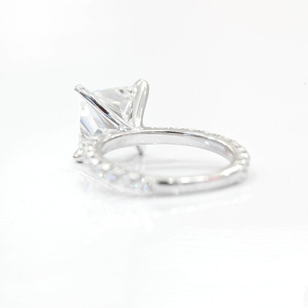 4.08 Carat Princess Lab Grown Diamond Engagement Ring - Happy Jewelers Fine Jewelry Lifetime Warranty
