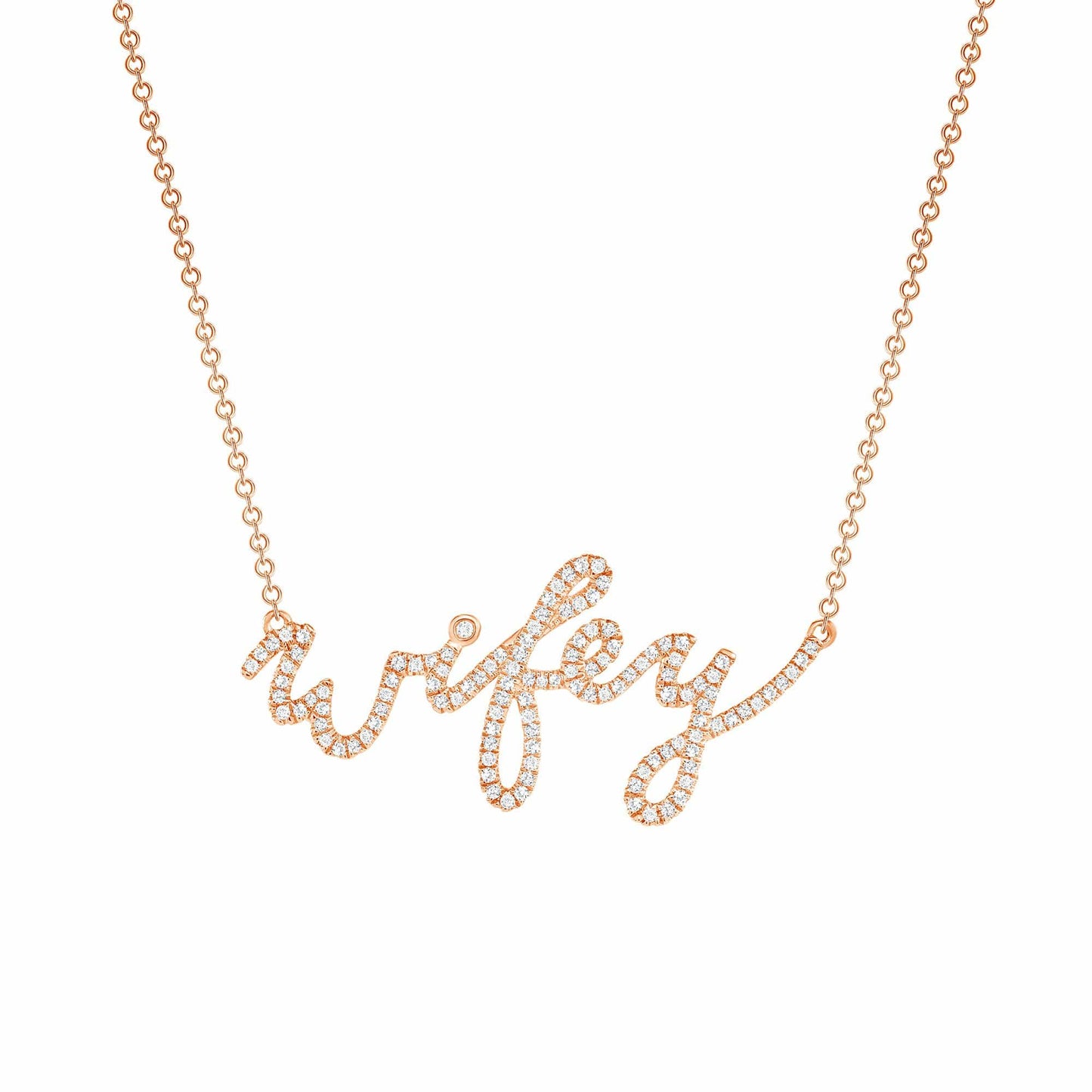 Diamond wifey necklace Clearance