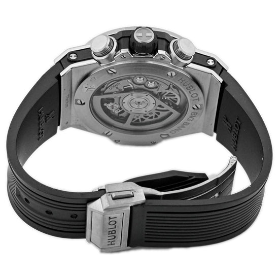 Hublot Men's Big Bang Unico Titanium 45mm Skeleton Stick & Arabic Dial Watch Reference #: 411.NX.1170.RX - Happy Jewelers Fine Jewelry Lifetime Warranty
