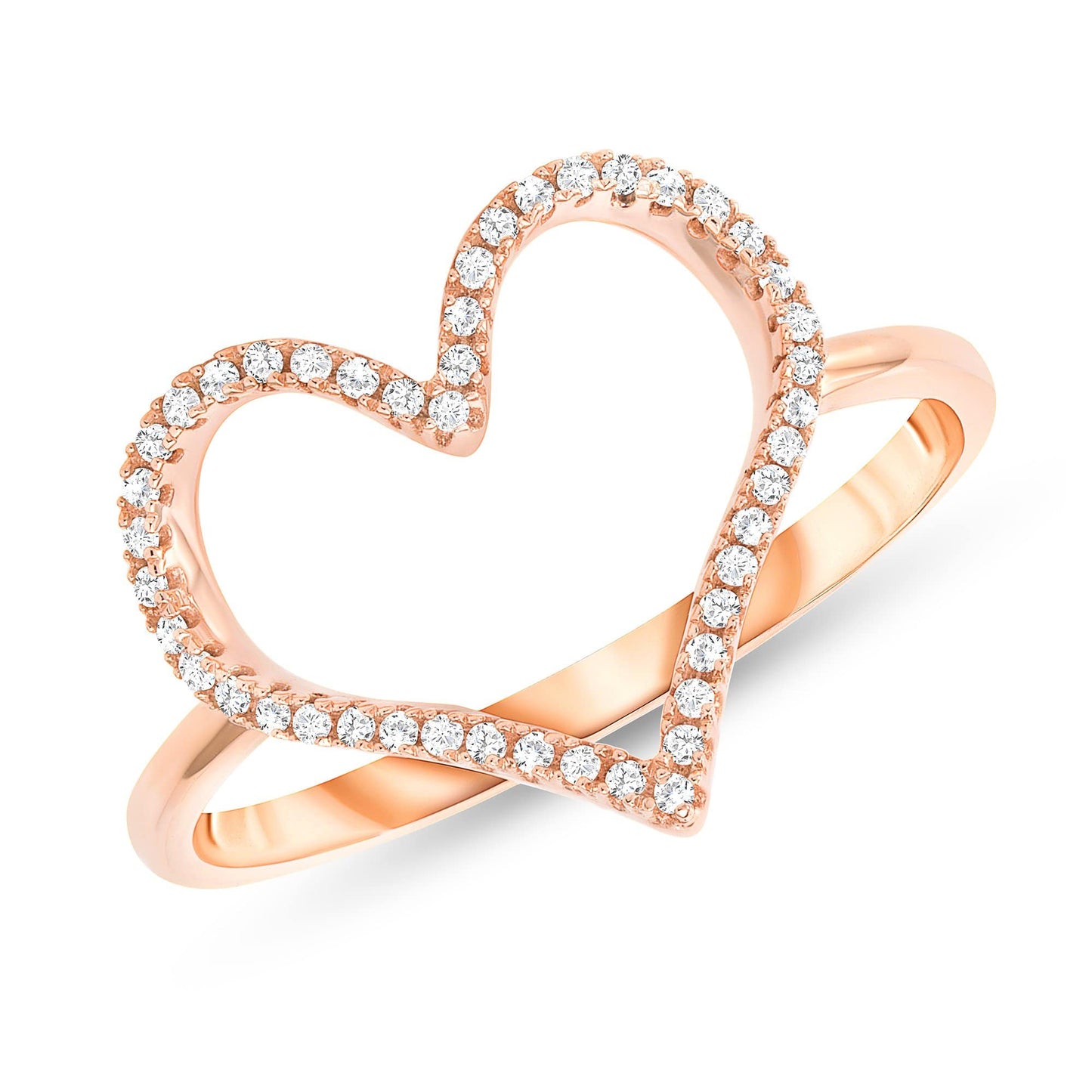 Open Heart Diamond Ring – Happy Jewelers
