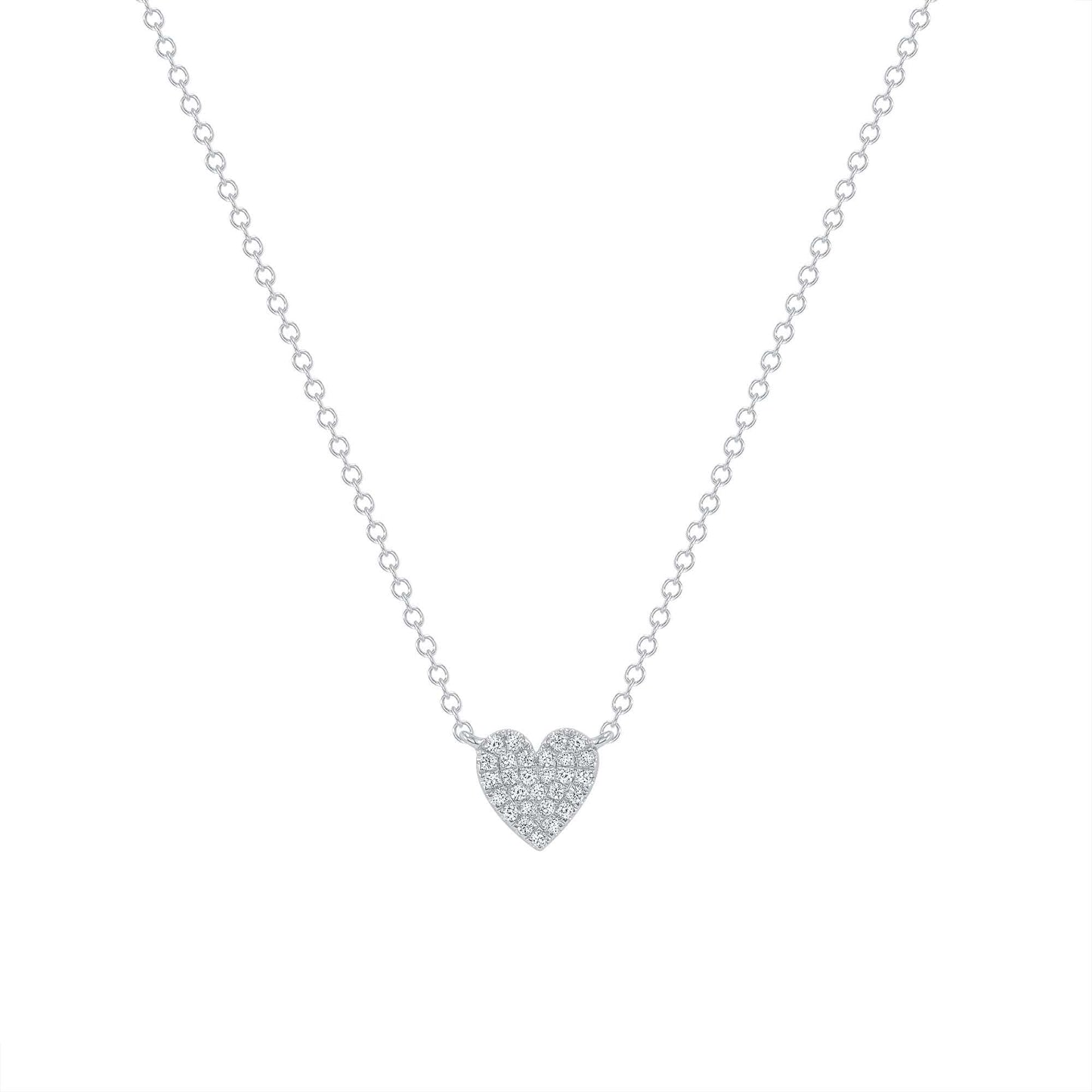 Modern Diamond Small Heart Necklace | BE LOVED Jewelry