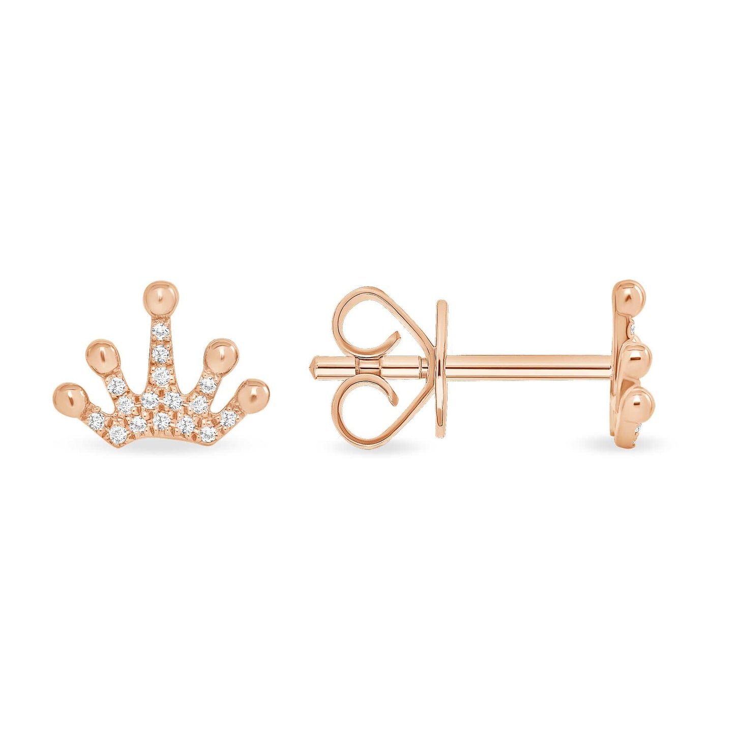 18ct White Gold Crown Earrings - Jewellers Scotland - 0% Finance