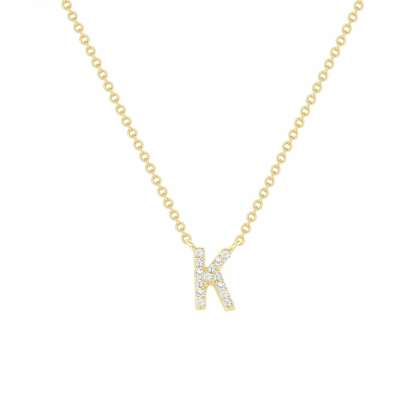 Load image into Gallery viewer, Small Diamond Initial Necklace - Happy Jewelers Fine Jewelry Lifetime Warranty
