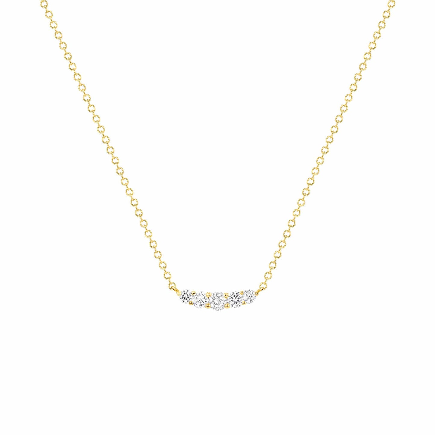 Diamond and Sapphire 5-stone Necklace - deJonghe Original Jewelry