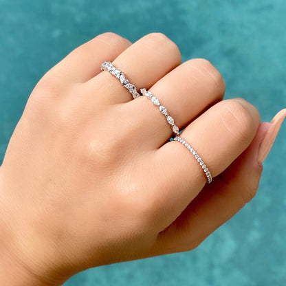 Marquise Diamond Shared Prong Band - Happy Jewelers Fine Jewelry Lifetime Warranty