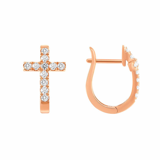 Cross Hoops - Happy Jewelers Fine Jewelry Lifetime Warranty