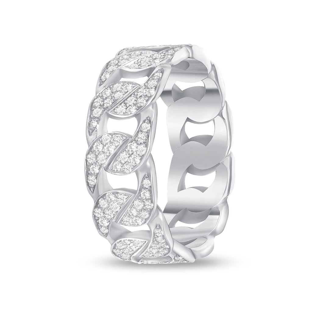 Diamond Cuban Chain Ring - Happy Jewelers Fine Jewelry Lifetime Warranty