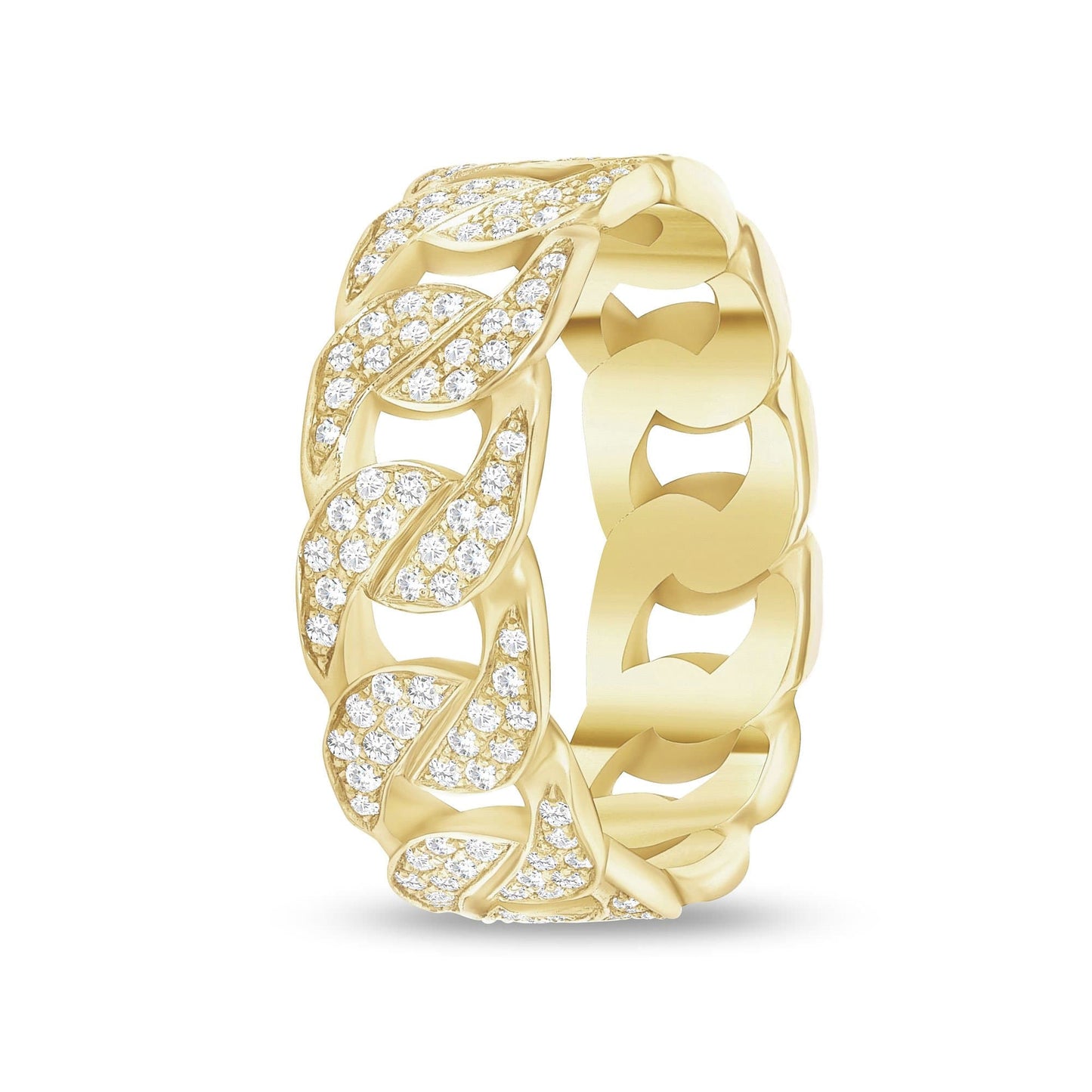 Load image into Gallery viewer, Diamond Cuban Chain Ring - Happy Jewelers Fine Jewelry Lifetime Warranty
