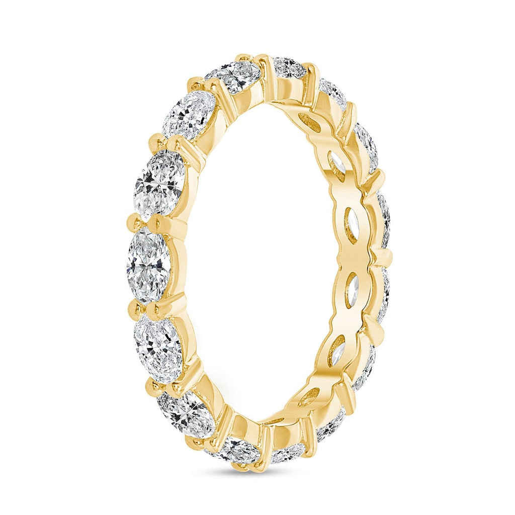 Sideways Diamond Oval Band - Happy Jewelers Fine Jewelry Lifetime Warranty